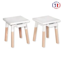 MON PETIT MEUBLE FRANCAIS Tables De Chevet Good Is Beautiful 2 Chevets Laqués Avec Tiroir En Frêne, Plateau 40 Cm -SURMATELAS Soldes 2 chevets laques avec tiroir en frene plateau 40 cm 2