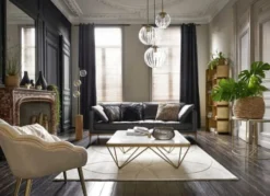 Maisons Du Monde 2 Tables De Chevet En Métal Doré Et Marbre Blanc -SURMATELAS Soldes 2 tables de chevet en metal dore et marbre blanc 1000 16 37 199953 8