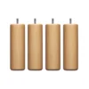 Someo Accessoires Literie 4 Pieds Cylindriques Bois Naturel 20 Cm -SURMATELAS Soldes 4 pieds cylindriques bois naturel 20 cm