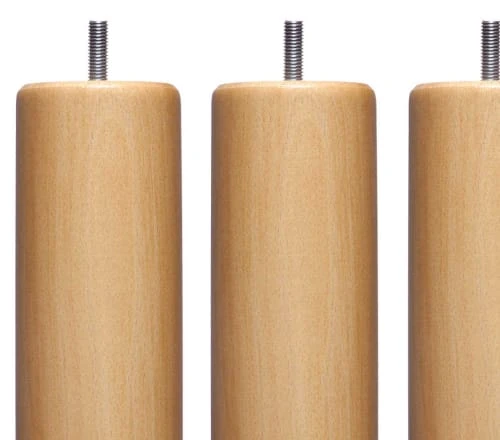 Someo Accessoires Literie 4 Pieds Cylindriques Bois Naturel 20 Cm 5 Someo Accessoires Literie 4 Pieds Cylindriques Bois Naturel 20 Cm – Image 3