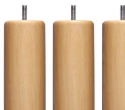 Someo Accessoires Literie 6 Pieds Cylindriques Bois Naturel 15 Cm -SURMATELAS Soldes 6 pieds cylindriques bois naturel 15 cm 2