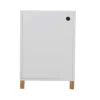 Calicosy Tables De Chevet Caisson Blanc 1 Porte Avec Pieds En Bois - H57cm -SURMATELAS Soldes caisson blanc 1 porte avec pieds en bois h57cm