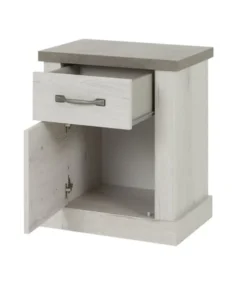 Calicosy Tables De Chevet Good Is Beautiful Chevet 1 Tiroir 1 Porte H61cm - Décor Chêne Blanchi -SURMATELAS Soldes chevet 1 tiroir 1 porte h61cm decor chene blanchi 2