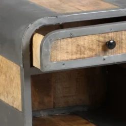 Altobuy Tables De Chevet Chevet 1 Tiroir Acier Et Bois Massif -SURMATELAS Soldes chevet 1 tiroir acier et bois massif 2