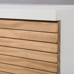 MACABANE Tables De Chevet Chevet 1 Tiroir En Bois Clair Et Blanc -SURMATELAS Soldes chevet 1 tiroir en bois clair et blanc 3