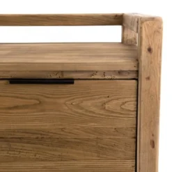 MACABANE Tables De Chevet Chevet 1 Tiroir En Pin Recyclé -SURMATELAS Soldes chevet 1 tiroir en pin recycle 4