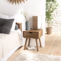 MACABANE Tables De Chevet Chevet 1 Tiroir En Sapin -SURMATELAS Soldes chevet 1 tiroir en sapin 3