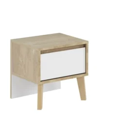 Calicosy Tables De Chevet Chevet 1 Tiroir H41cm - Blanc -SURMATELAS Soldes chevet 1 tiroir h41cm blanc 4