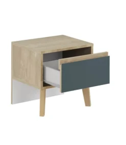 Calicosy Tables De Chevet Chevet 1 Tiroir H41cm - Bleu -SURMATELAS Soldes chevet 1 tiroir h41cm bleu 3