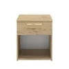 Calicosy Tables De Chevet Chevet 1 Tiroir H50cm - Marron Clair -SURMATELAS Soldes chevet 1 tiroir h50cm marron clair