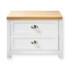 Casâme Tables De Chevet Chevet 2 Tiroirs Blanc Et Décor Chêne L60 Cm -SURMATELAS Soldes chevet 2 tiroirs blanc et decor chene l60 cm
