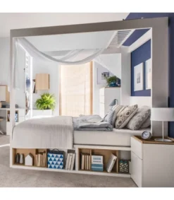 Calicosy Tables De Chevet Good Is Beautiful Chevet 2 Tiroirs Blanc Et Plateau Décor Chêne -SURMATELAS Soldes chevet 2 tiroirs blanc et plateau decor chene 3