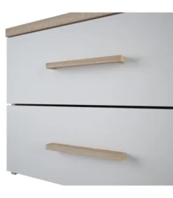 Calicosy Tables De Chevet Good Is Beautiful Chevet 2 Tiroirs Décor Bois Et Blanc L50 Cm -SURMATELAS Soldes chevet 2 tiroirs decor bois et blanc l50 cm 5