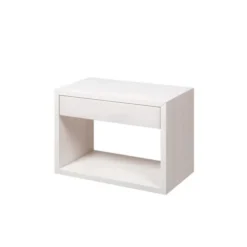 WOODEK Tables De Chevet Chevet Avec Tiroir En Grand Hêtre Blanc -SURMATELAS Soldes chevet avec tiroir en grand hetre blanc 2