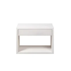 WOODEK Tables De Chevet Chevet Avec Tiroir En Grand Hêtre Blanc