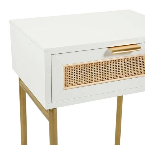 Jardideco Tables De Chevet Chevet Bois Blanc 4 Jardideco Tables De Chevet Chevet Bois Blanc – Image 2