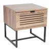 Decoratie Tables De Chevet Chevet Bois Pieds Métal -SURMATELAS Soldes chevet bois pieds metal