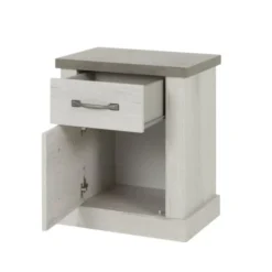 Gami Tables De Chevet Chevet Effet Bois Blanc Cassé -SURMATELAS Soldes chevet effet bois blanc casse 2