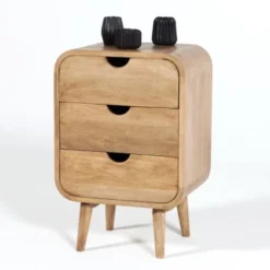 Casatera Tables De Chevet Chevet En Manguier Naturel Bois Clair -SURMATELAS Soldes chevet en manguier naturel bois clair 4