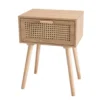 MACABANE Tables De Chevet Chevet En Pin Couleur Naturelle 1 Tiroir Cannage -SURMATELAS Soldes chevet en pin couleur naturelle 1 tiroir cannage