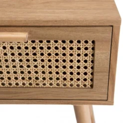 MACABANE Tables De Chevet Chevet En Pin Couleur Naturelle 1 Tiroir Cannage -SURMATELAS Soldes chevet en pin couleur naturelle 1 tiroir cannage 3