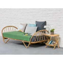 Kok Maison Tables De Chevet Chevet En Rotin Vintage Beige -SURMATELAS Soldes chevet en rotin vintage beige 4