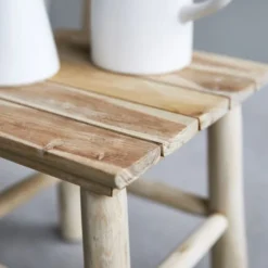 Tikamoon Tables De Chevet Chevet En Teck Massif -SURMATELAS Soldes chevet en teck massif 4