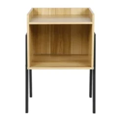 Decoratie Tables De Chevet Chevet Métal Et Bois -SURMATELAS Soldes chevet metal et bois 2