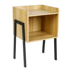 Decoratie Tables De Chevet Chevet Métal Et Bois