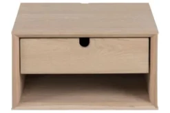Hellin Tables De Chevet Chevet Suspendu Rectangulaire En Finition Bois 1 Niche Et 1 Tiroir