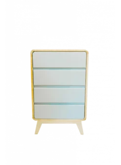 Saudara Collections Tables De Chevet Commode Bois Massif Naturel Et Gris