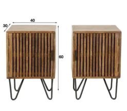 Mathi Design Tables De Chevet Ensemble De Chevets En Bois -SURMATELAS Soldes ensemble de chevets en bois 3
