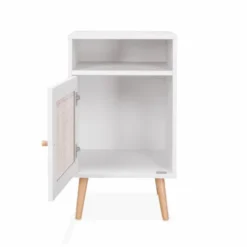 Alice's Garden Lot De 2 Tables De Chevet En Cannage, Blanc -SURMATELAS Soldes lot de 2 tables de chevet en cannage blanc 3