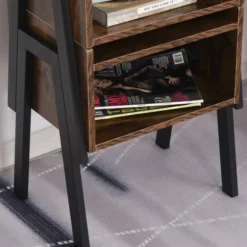 Homcom Lot De 2 Tables De Chevet Style Industriel -SURMATELAS Soldes lot de 2 tables de chevet style industriel 3