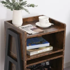 Homcom Lot De 2 Tables De Chevet Style Industriel -SURMATELAS Soldes lot de 2 tables de chevet style industriel 4