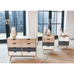 Present Time Tables De Chevet Meuble De Chevet à 2 Tiroirs H51cm -SURMATELAS Soldes meuble de chevet a 2 tiroirs h51cm 2