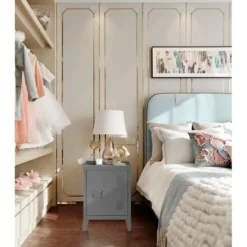 Urban Meuble Tables De Chevet Meuble De Rangement De Chevet En Métal De Style Industriel Gris -SURMATELAS Soldes meuble de rangement de chevet en metal de style industriel gris 2