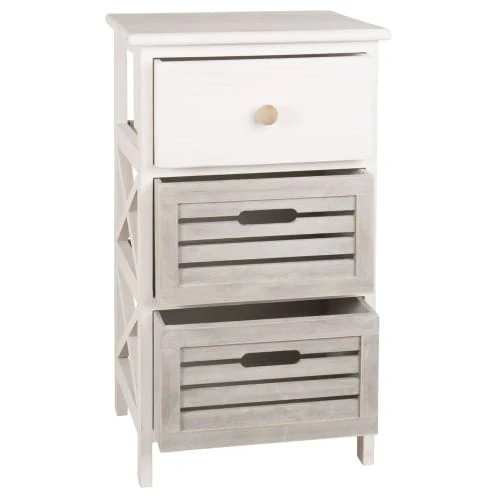 Maisons Du Monde Petits Meubles De Rangement Petit Meuble De Rangement 3 Tiroirs En Paulownia 2 Maisons Du Monde Petits Meubles De Rangement Petit Meuble De Rangement 3 Tiroirs En Paulownia – Image 2