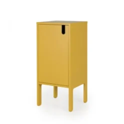 Tenzo Tables De Chevet Petit Meuble De Rangement En Bois H89cm Jaune Moutarde -SURMATELAS Soldes petit meuble de rangement en bois h89cm jaune moutarde 2