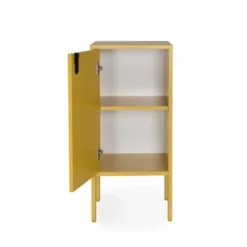 Tenzo Tables De Chevet Petit Meuble De Rangement En Bois H89cm Jaune Moutarde -SURMATELAS Soldes petit meuble de rangement en bois h89cm jaune moutarde 4