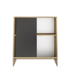 Calicosy Tables De Chevet Rangement Ludique 1 Porte H81cm - Marron -SURMATELAS Soldes rangement ludique 1 porte h81cm marron 3