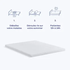 Hypnia Surmatelas Bambou-140 X 200 (cm) -SURMATELAS Soldes surmatelas bambou 140 x 200 cm 2