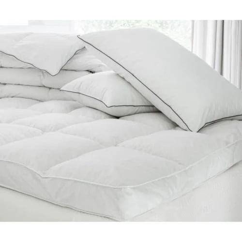 MPC Maison Surmatelas Hôtel Luxe En Plume Blanc 80x200 Cm 4 MPC Maison Surmatelas Hôtel Luxe En Plume Blanc 80x200 Cm – Image 2