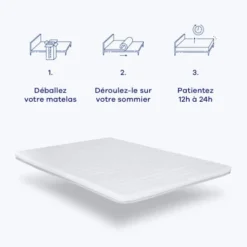 Hypnia Surmatelas Réversible Été / Hiver- 160 X 200 (cm) -SURMATELAS Soldes surmatelas reversible ete hiver 160 x 200 cm 2