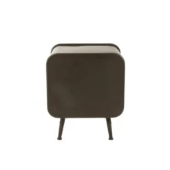 LANADECO Tables De Chevet Table 1 Tiroir Métal Noir Bois Naturel -SURMATELAS Soldes table 1 tiroir metal noir bois naturel 5