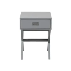 Beliani Tables De Chevet Table Basse Grise Avec Tiroir -SURMATELAS Soldes table basse grise avec tiroir 2