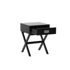 Beliani Tables De Chevet Table Basse Noire Avec Tiroir -SURMATELAS Soldes table basse noire avec tiroir 2
