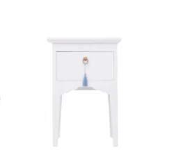 RNT By Really Nice Things Tables De Chevet Table Chevet 1 Tiroir Laqué Pin Massif Blanc.