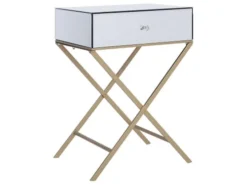 Beliani Tables De Chevet Table D'appoint Effet Miroir
