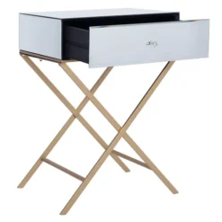 Beliani Tables De Chevet Table D'appoint Effet Miroir -SURMATELAS Soldes table d appoint effet miroir 3